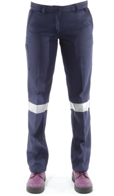 Womens Work Pant 3M Reflective Tape (2 Pack) Navy $59.95 (RRP $94.95) @ Workwear Hub