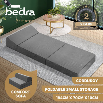 Bedra Foldable Mattress Folding Sofa Bed Trifold Sleeping Camping Cushion Single $92.90 (RRP $232.90) @ eBay AU