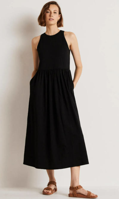 Sleeveless Jersey Midi Dress Black $105 (RRP $150) @ Boden Clothing