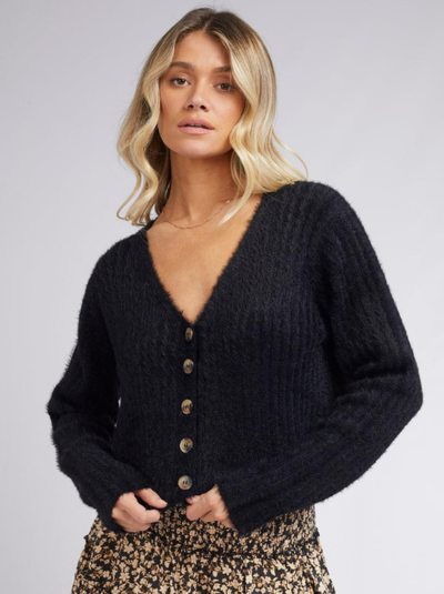 Feathery Cropped Cardi Black $50 (RRP $79.95) @ Edge Clothing