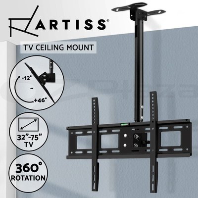 Artiss TV Wall Mount Bracket Ceiling Tilt Swivel 32 42 50 60 65 70 75 inch $39.95 (RRP $58.99) @ eBay AU