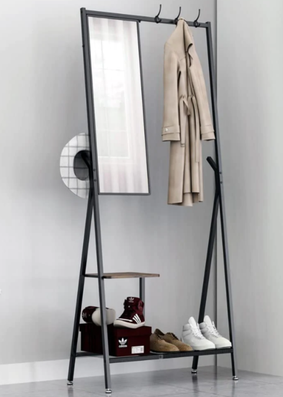 Multifunctional 5 In 1 Coat rack Entryway Hall Tree with Shoe Storage and Dressing Mirror $171 (RRP $342) @ Kings Warehouse