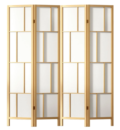 Paris Ashton Room Divider Screen Privacy Wood Dividers Stand 4 Panel Natural $164 (RRP $328) @ Kings Warehouse