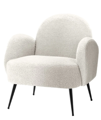 Artiss Armchair Lounge Chair Armchairs Accent Arm Chairs Sherpa Boucle White $219.99 (RRP $419) @ Momentous Living