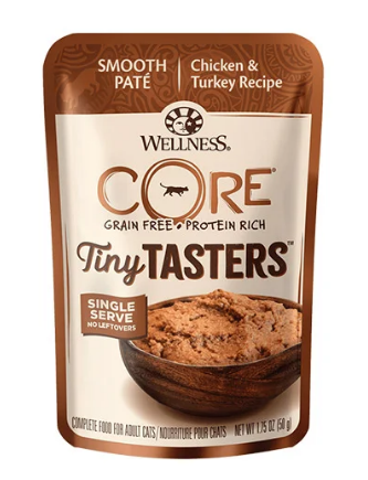 BUY Wellness CORE Tiny Tasters Chicken & Turkey Pate For Cats 50 GM * 12 ONLINE AT BEST PRICE @ Vet Supply