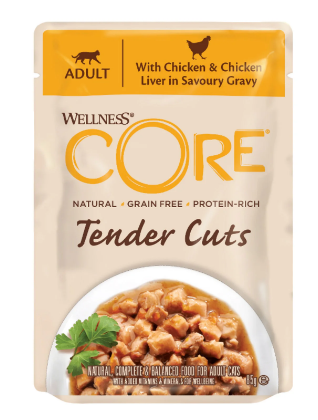 Buy Wellness Core Cat Tender Cuts – Chicken & Chicken Liver online at best price @ Vet Supply