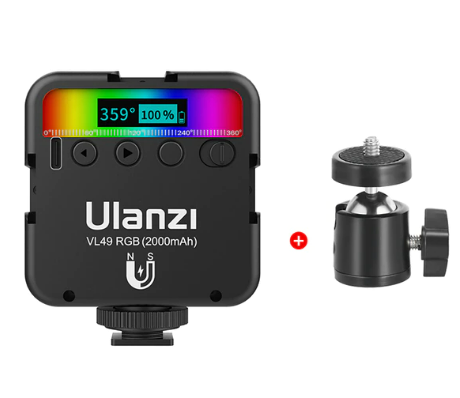 VIJIM Ulanzi VL49 2000mAh Type-C Full Color RGB LED Video Light Black $25.51 (RRP $56.69) @ Ali Express