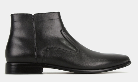 Airflex CONNOR Leather Square Toe Ankle Boots Black $107.99 (RRP $179.99) @ Betts