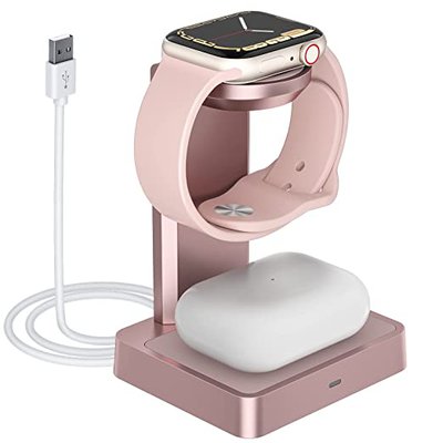 NEWDERY 2 in 1 Wireless Charger Dock (Rose Gold) $13.59 (RRP $21.99) @ Amazon AU