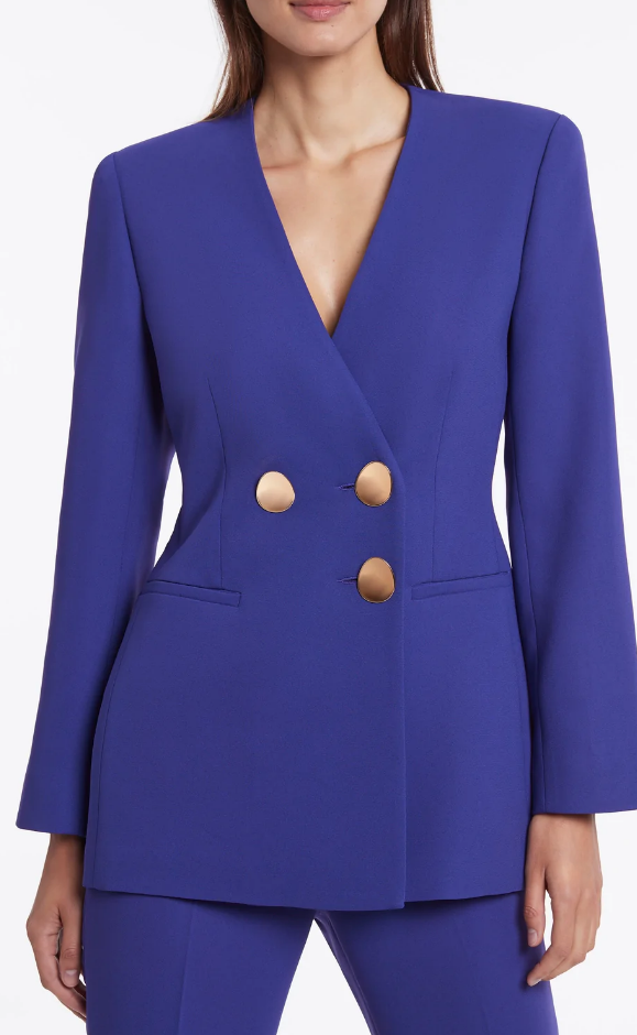 Purple All Class Classic Collarless Jacket $699 (RRP $999) @ Carla Zampatti