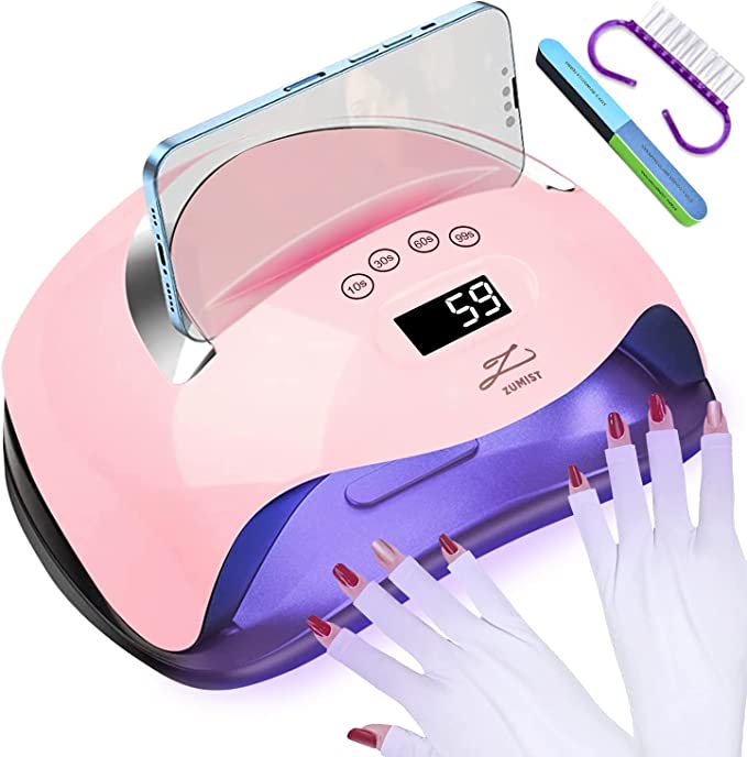 ZUMIST 168W UV Nail Lamp for Gel Polish Pink White $33.99 (RRP $59.99) @ Amazon AU