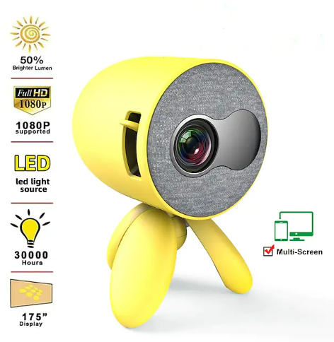 Mini HD LED Portable Projector Basic Version AU Adapter Yellow $214.55 (RRP $321.85) @ Mini In The Box