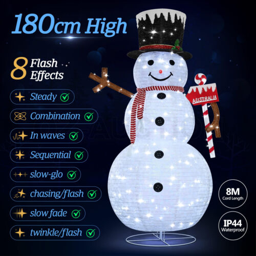 180cm LED Christmas Light 3D Snowman Decoration Xmas Holiday Indoor Outdoor $149.95 (RRP $349.95) @ eBay AU