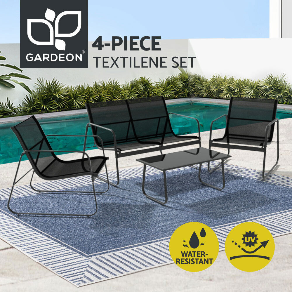 Gardeon Outdoor Lounge Setting Garden Patio Furniture Textilene Sofa Table Chair $199.95 (RRP $333.99) @ eBay AU