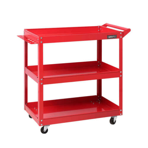 Giantz Tool Cart 3 Tier Parts Steel Trolley Mechanic Storage Organizer Red $85.99 (RRP $129) @ eBay AU