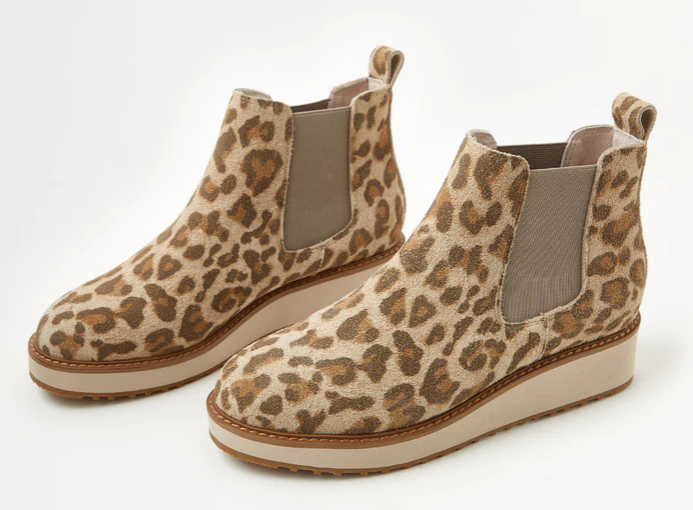 Jade Leather Boot Ivory Leopard Suede $100 (RRP $229.95) @ Walnut Melbourne