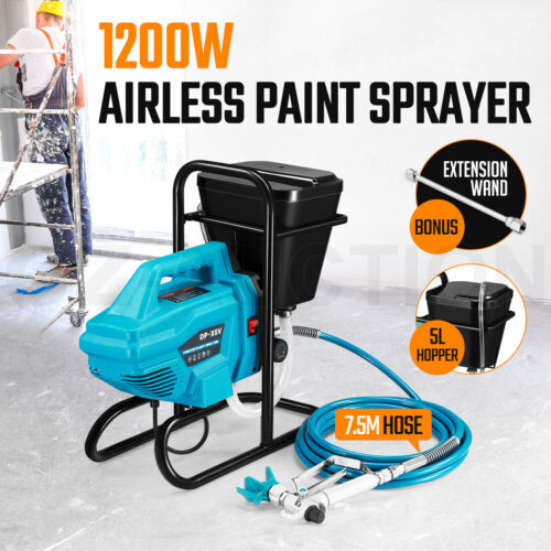 1200W Airless Paint Sprayer DIY Painting Gun Hose Machine 5L Hopper 2.2L/Min $299.95 (RRP $529.95) @ eBay AU