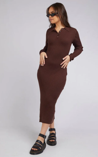 Vixen Dress Brown $30 (RRP $89.95) @ Edge Clothing