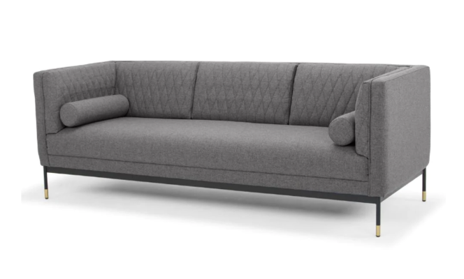 Janie 3 Seater Fabric Sofa Antrazite $1250 (RRP $2599) @ Interior Secrets