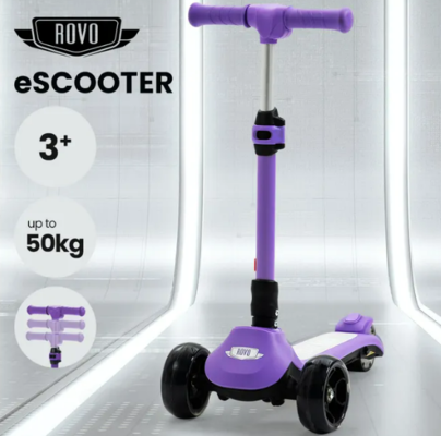 [Pre Order] ROVO KIDS 3-Wheel Electric Scooter Purple $199 (RRP $299) @ My Topia