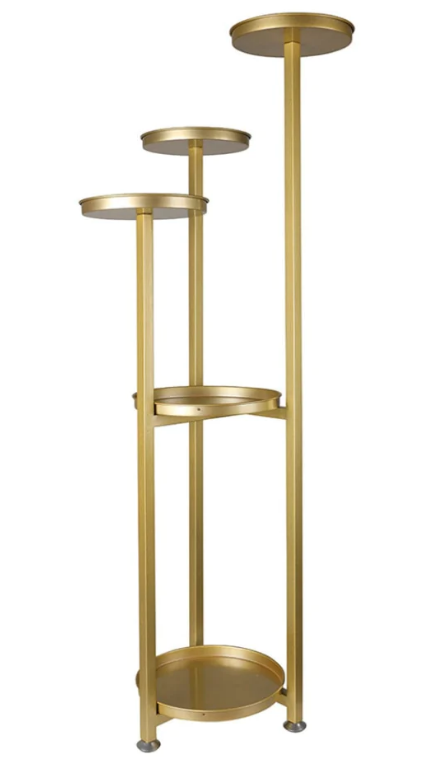 Levede Plant Stand Outdoor Indoor Flower Pots Rack Garden Shelf Gold 120CM $94.95 (RRP $139) @ Momentous Living