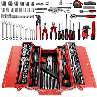 Aerostralia Home Tool Kits Box with 3-Layer Metal Case Toolkit  $134.99 (RRP $199.99) @ Amazon AU