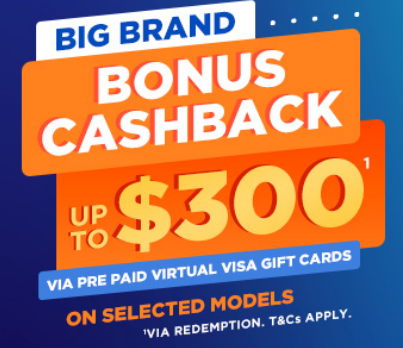 Big Brand Bonus Cashback - Up to $300 @ Billy Guyatts