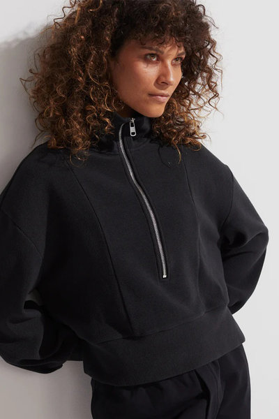 Varley Ramona Half Zip Black $119.99 (RRP $181) @ Style Runner