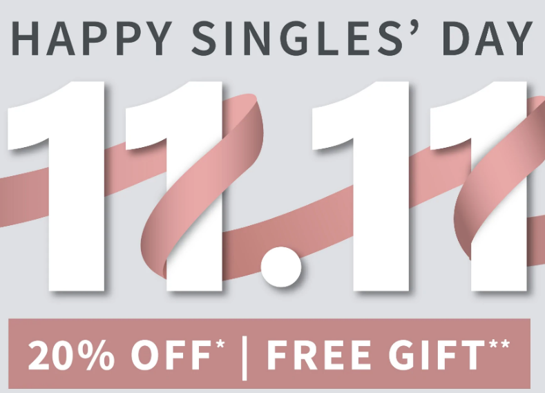 Singles' Day Sale - 20% off Site Wide + Free Shipping Over $60 + Free Gift Over $70 @ Thin Lizzy