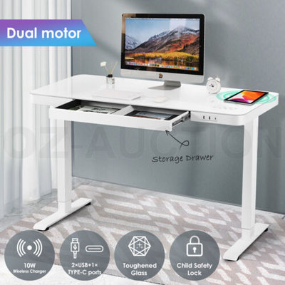 Electric Standing Desk Height Adjustable Motorized Computer Table Dual Motor $519.95 (RRP $1199.95) @ eBay AU