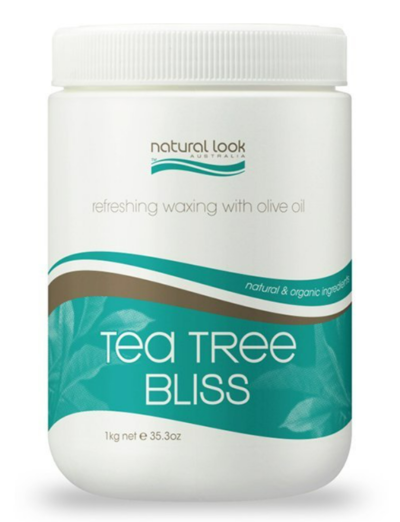 Natural Look Refreshing Unisex Liquid Waxing With Olive Oil Tea Tree Bliss Tub 1Kg $22.50 (RRP $40) @ AMR Hair & Beauty