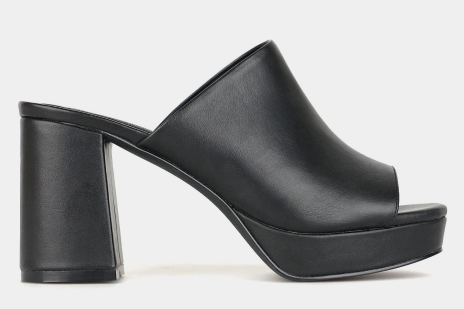 Betts BOSSY Block Heel Platform Mules Black $76.99 (RRP $109.99) @ Betts