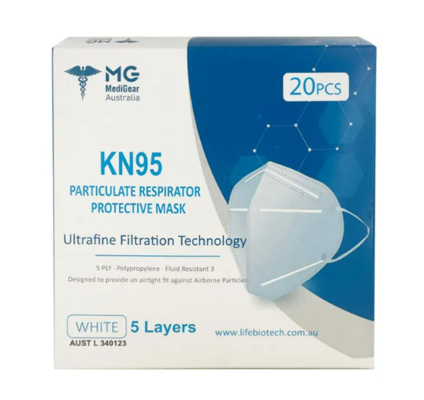 KN95 Particulate Respirator Protective Face Mask X 20 $54.95 (RRP $79.95) @ Chemist Direct