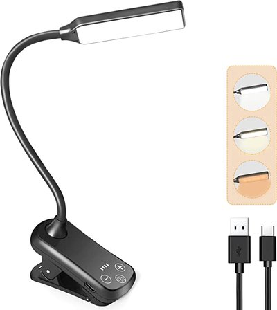 AIRABLE Rechargeable Mini Clip-on Reading Lamp 3 Colors(Warm & White) $12.74 (RRP $18.99) @ Amazon AU