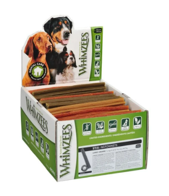 BUY WHIMZEES STIX DENTAL BULK BOX DOG TREATS MEDIUM ONLINE AT BEST PRICE @ Vet Supply