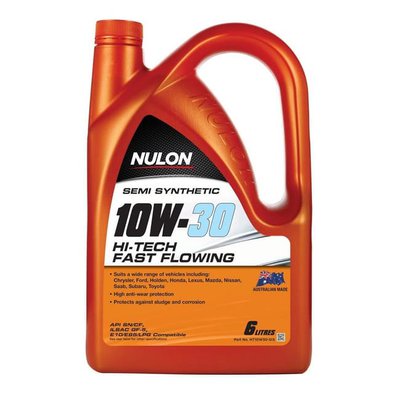 Nulon Engine Oil 10W30 Semi Synthetic Hi-Tech Fast Flowing 6L HT10W30-SIX $44.09 (RRP $62.99) @ Automotive Superstore