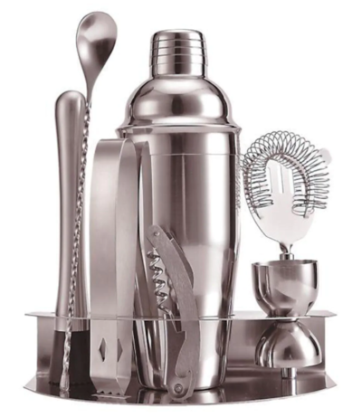 Bartender Stainless Steel Cocktail Set with Stand 8 Pieces $59.95 (RRP $89.95) @ Minimax