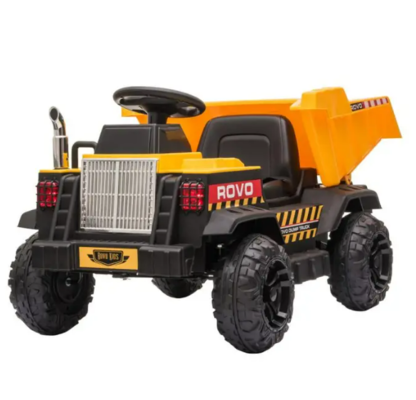 ROVO KIDS Electric Ride On Toy Dump Truck with Bluetooth Music Yellow $249 (RRP $549) @ My Topia