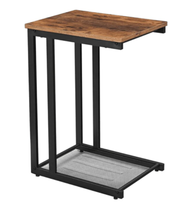 Vasagle C-Shaped Side Table with Mesh Shelf Rectangle Industrial Rustic Brown $84.95 (RRP $129) @ Momentous Living