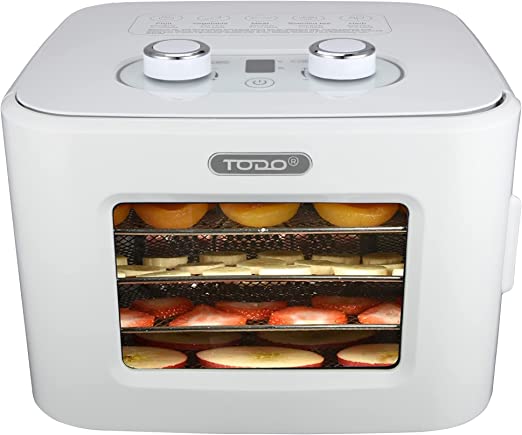 TODO 400W Food Dehydrator Stainless Steel Interior Preserve Yogurt Fruit Dryer White $89 (RRP $169) @ Amazon AU