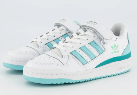 Adidas Forum Low Shoes FTWR White/Clear Aqua/Pulse Mint $69.99 (RRP $150) @ Platypus Shoes AU