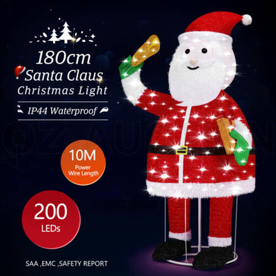 180CM 3D Christmas Santa Light Xmas Party Decorations LED Lights Indoor Outdoor $169.95 (RRP $374.89) @ eBay AU