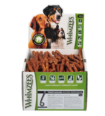 BUY WHIMZEES VEGGIE SAUSAGE DENTAL BULK BOX DOG TREATS EXTRA LARGE ONLINE AT BEST PRICE @ Vet Supply