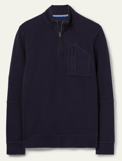 Winsford Twill Half-Zip Top Navy $70 (RRP $140) @ Boden Clothing