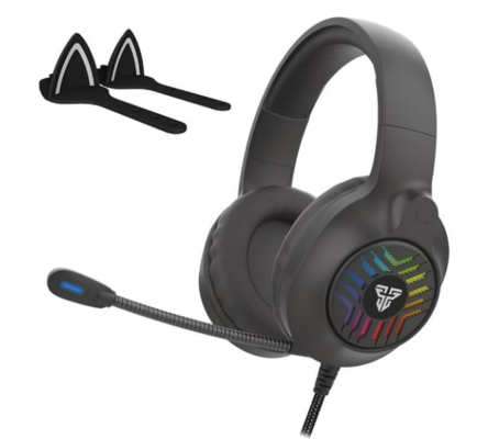 Fantech Gaming Headset 3.5mm Connector with Noise-Cancelling Mic RGB LED Light (Black) $49 (RRP $79) @ Catch AU