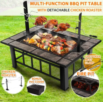 3-in-1 Extra Long Multi-Function BBQ Pit Table with Removable Chicken Roaster $199.96 (RRP $229.95) @ Crazy Sales