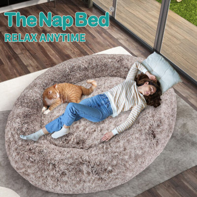 TheNapBed 1.8m Pet Bed Fluffy Calming Portable Napping Mattress Sofa Bed Brown $199.99 (RRP $499.99) @ eBay AU