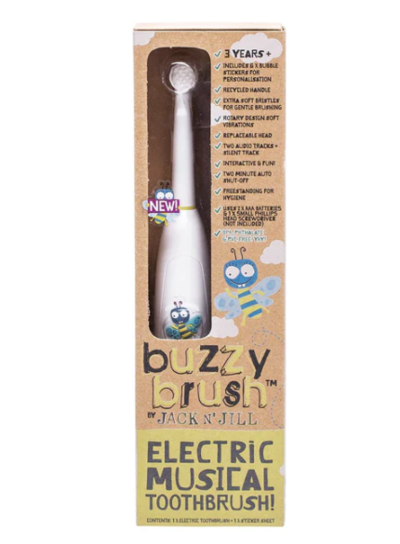 Jack N Jill Electric Musical Toothbrush Buzzy Brush $20.96 (RRP $29.95) @ Goodness Me