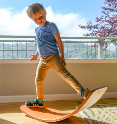 Kinderfeets Kinderboard Balance Board Bamboo $139.97 (RRP $199.95) @ Lime Tree Kids