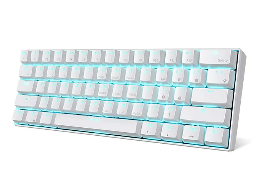 Wireless Mechanical Keyboard with USB Receiver Remote Control Blue Switches (White) $67.49 (RRP $140.61) @ Mini In The Box